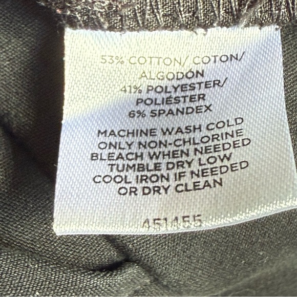 LOFT Outlet Black Modern Skinny Stretch Flat Chino Trouser Pants Women’s 12 EUC - Picture 7 of 13